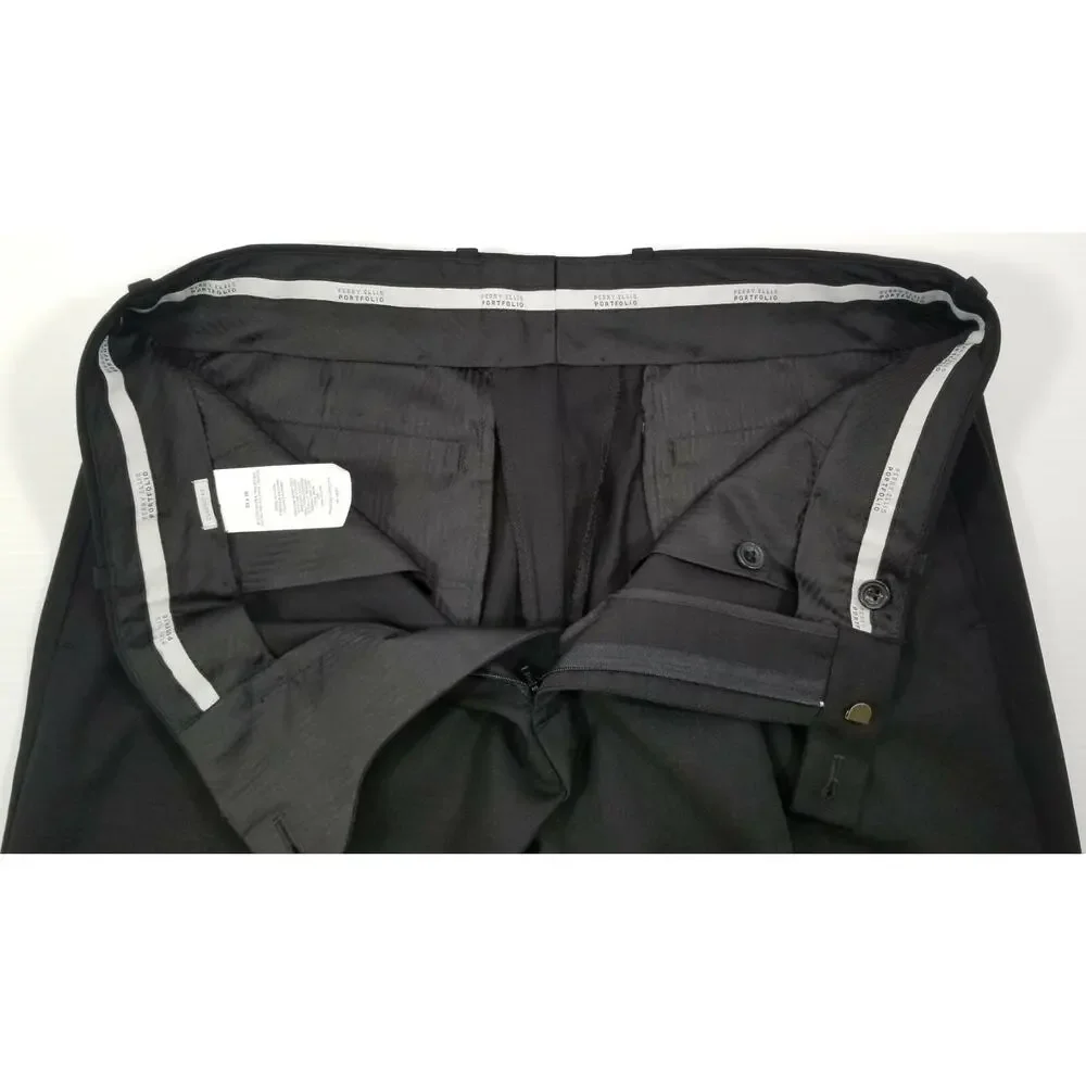 II) Perry Ellis Portfolio Double Pleated Classic Fit Performance Dress Pants 33